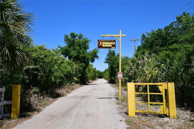 view of road