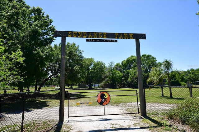 view of community featuring a yard