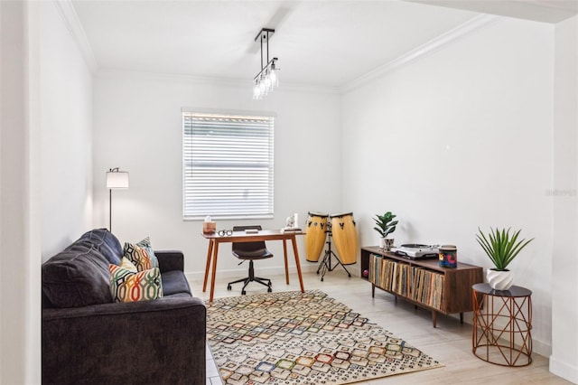 office with crown molding