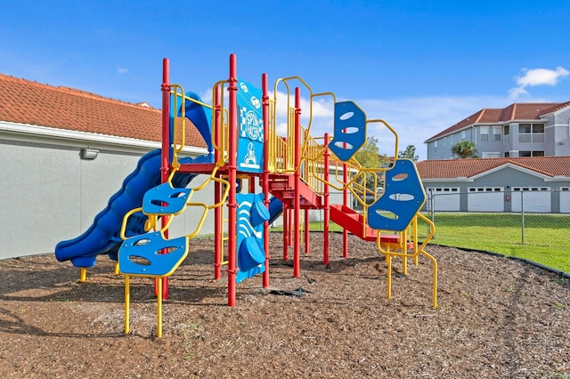 view of jungle gym