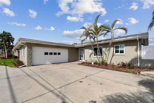 ranch-style house with a garage