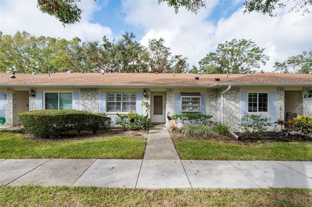 view of single story home