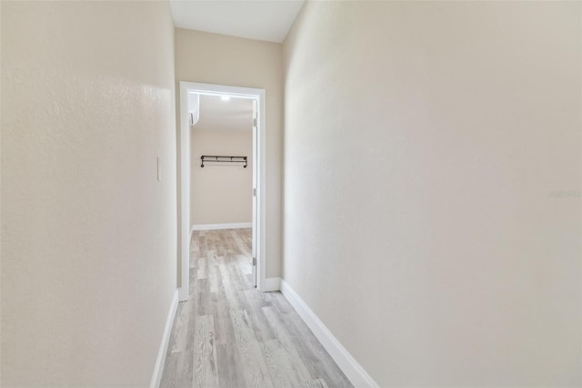 hall featuring light hardwood / wood-style floors