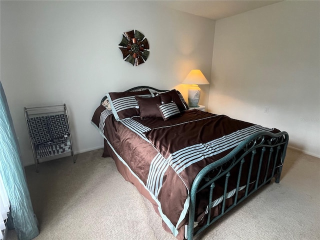 bedroom featuring carpet