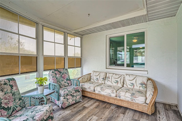 view of sunroom