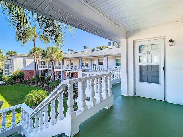 balcony with a porch