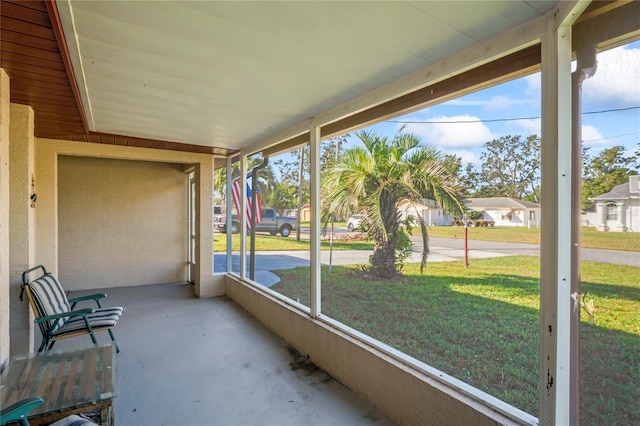 view of sunroom / solarium