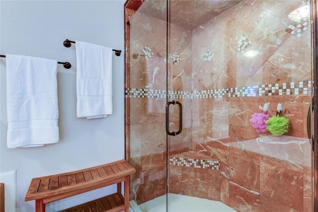 bathroom featuring an enclosed shower