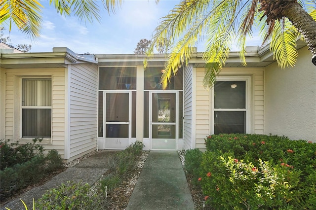 view of doorway to property