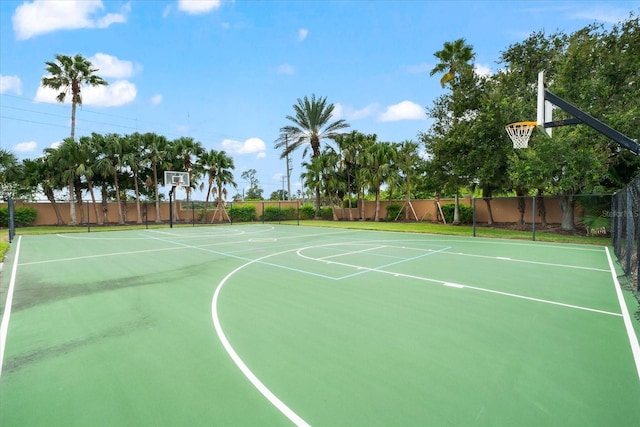 view of basketball court