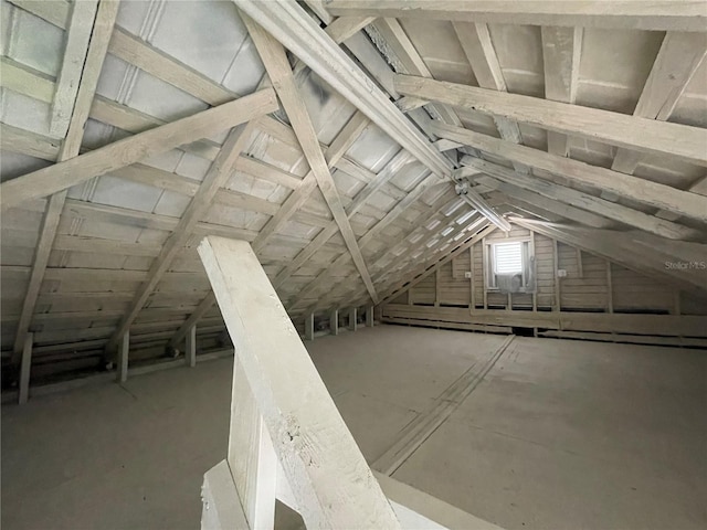 view of attic