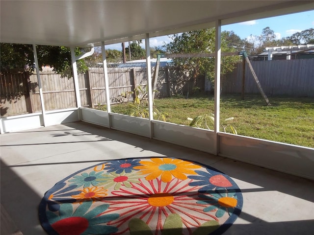 view of sunroom