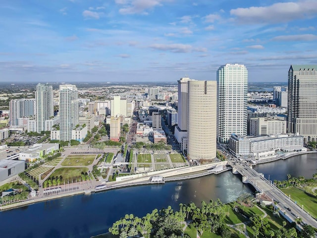 view of city with a water view