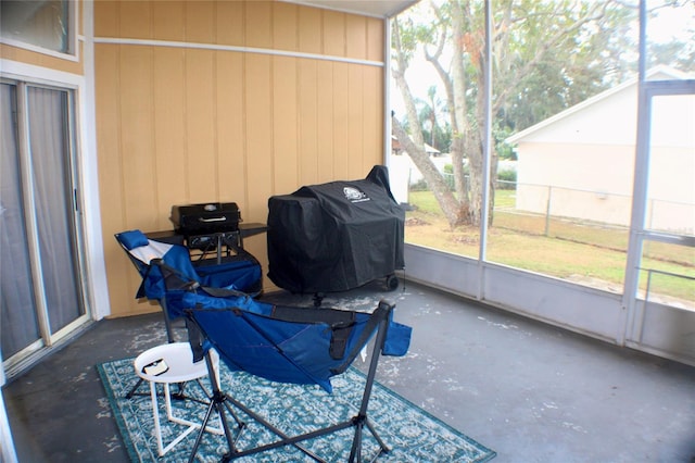 view of sunroom