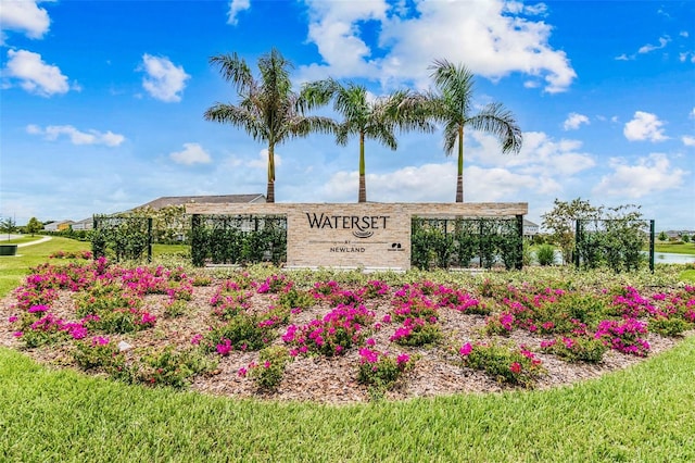 view of community sign