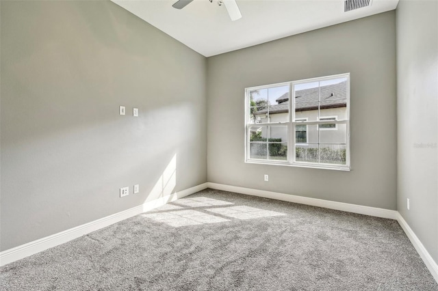 6317 Brevada Ln, Apollo Beach, FL 33572 - carpeted spare room with baseboards and a ceiling fan