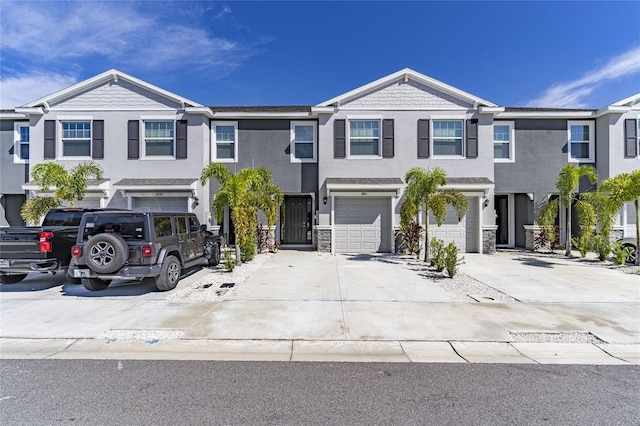 view of property featuring a garage