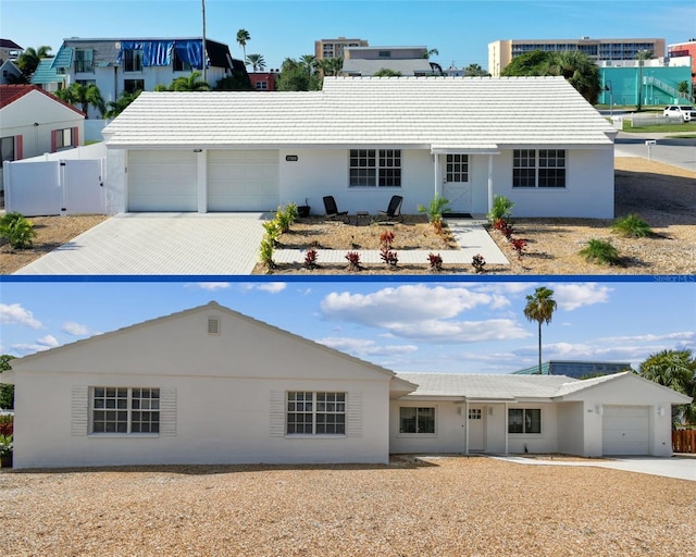 view of front of house featuring a garage