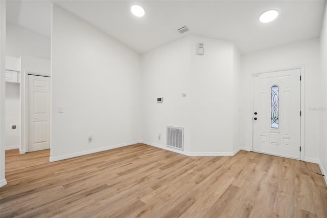 foyer featuring light wood-type flooring