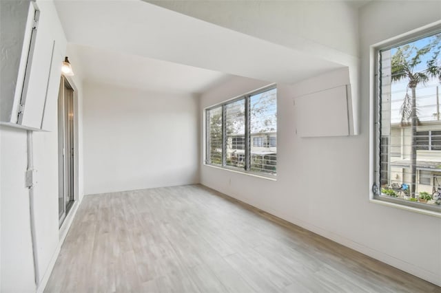 interior space with a wealth of natural light and light wood-type flooring