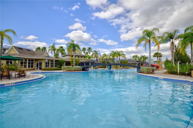 view of pool with a patio area