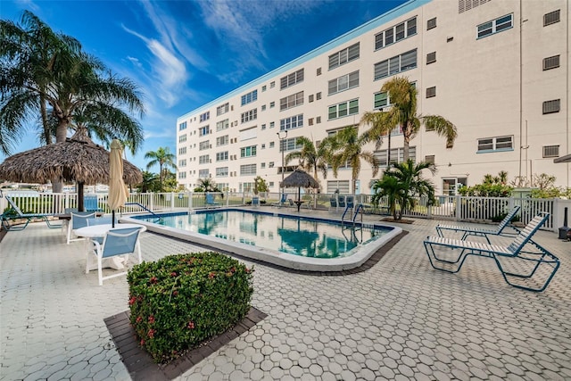 view of pool with a patio