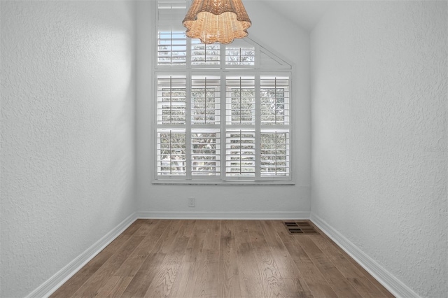 spare room with hardwood / wood-style floors and a healthy amount of sunlight