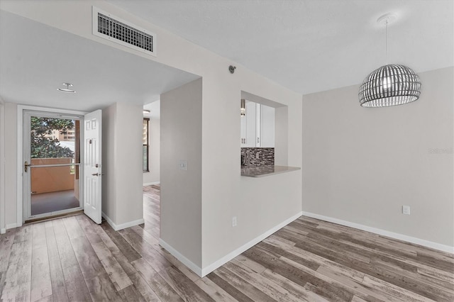 interior space featuring wood-type flooring