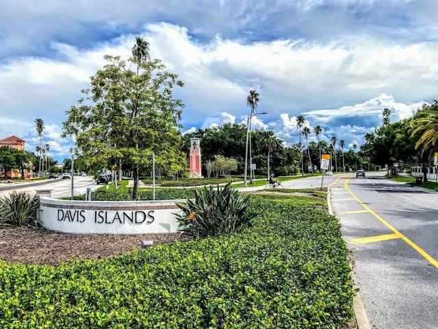 view of community sign