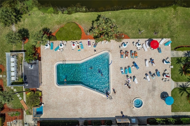 10036 63rd Ave N Unit 23, Saint Petersburg, FL 33708 - drone / aerial view of a pool
