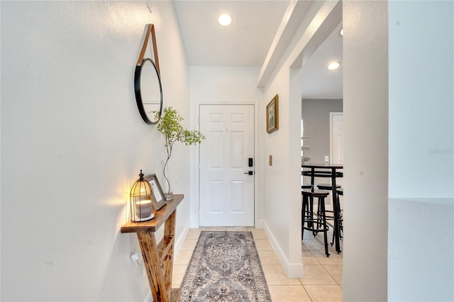 view of tiled entryway