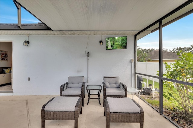 view of sunroom