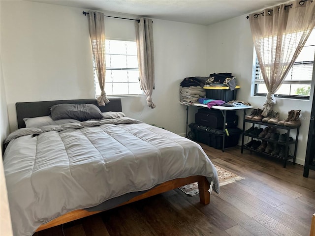 bedroom featuring wood-type flooring