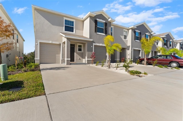 view of property featuring a garage