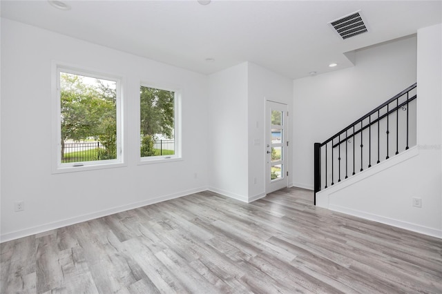 entrance foyer featuring light hardwood / wood-style flooring