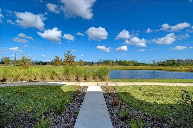 view of water feature