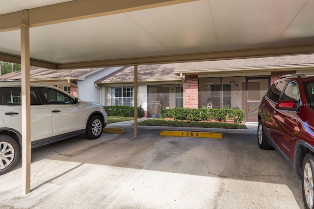 garage with covered parking