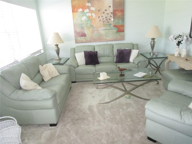 view of carpeted living room