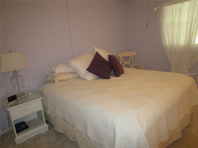 bedroom with carpet floors