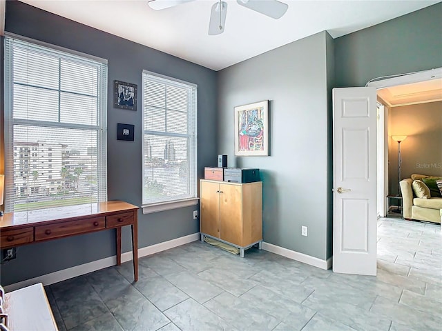 345 Bayshore Blvd Unit 610, Tampa, FL 33606 - office space with a ceiling fan and baseboards