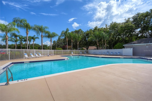 view of pool with a patio area