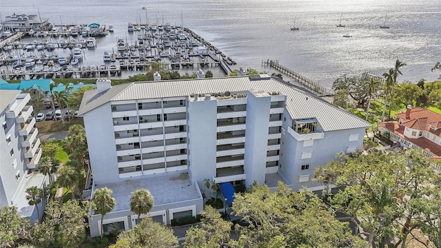 1050 Riverside Dr Unit A201, Palmetto, FL 34221 - bird's eye view of a marina and a large body of water