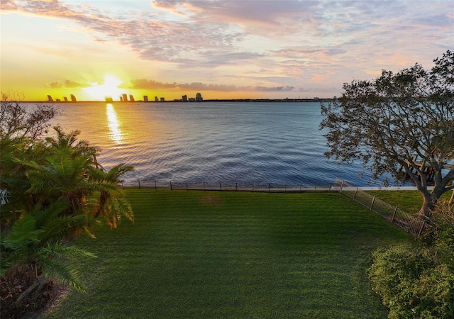 water view with fence