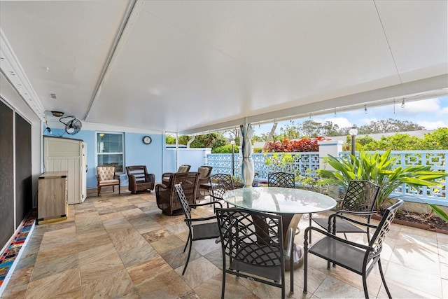 view of sunroom