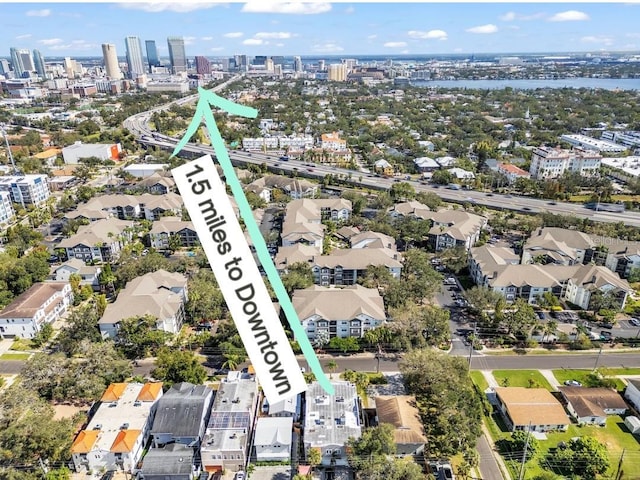 411 S Fremont Ave Unit B, Tampa, FL 33606 - aerial overview of property's location with nearby urban area