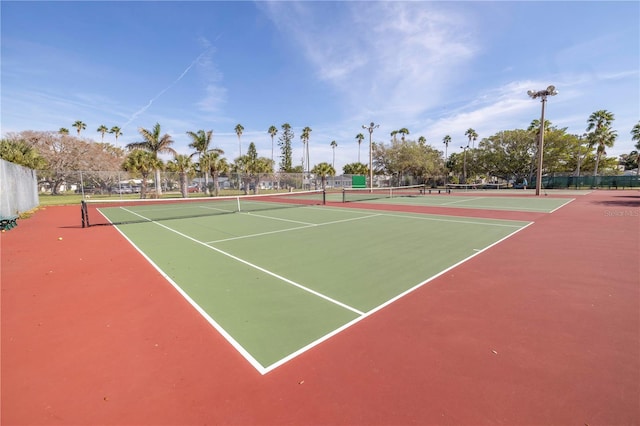 3302 E Maritana Dr, St Pete Beach, FL 33706 - view of tennis court featuring fence