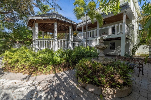 view of property's community with a gazebo