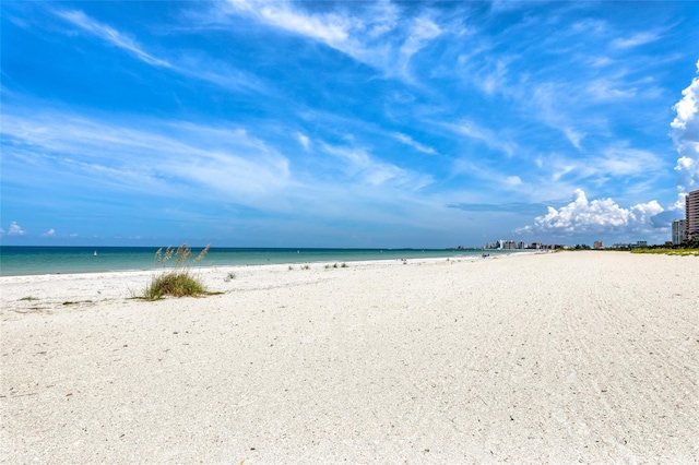 water view featuring a beach view