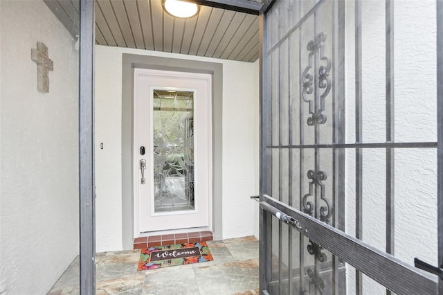 view of doorway to property