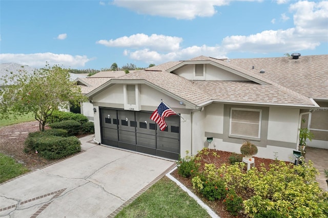 view of front facade with a garage